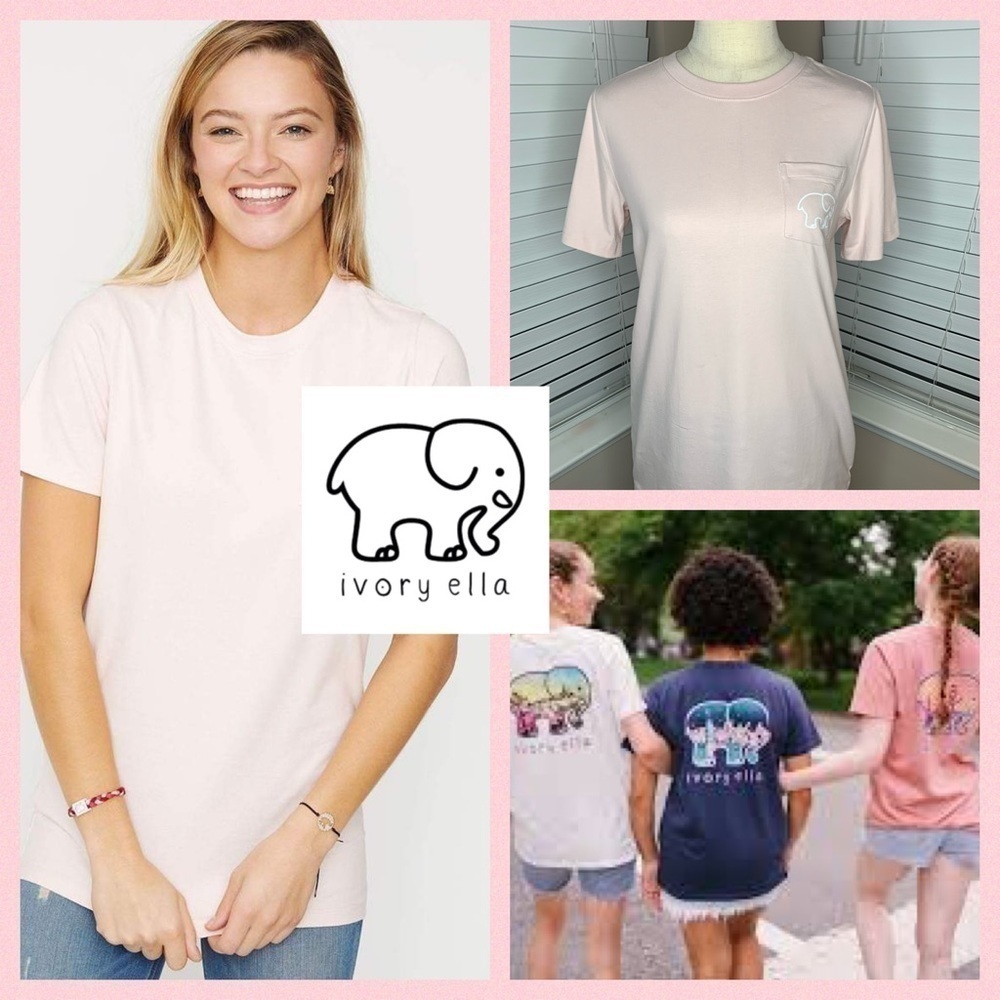 Ivory Ella Light Pink Soft Tee T-Shirt Small NWT